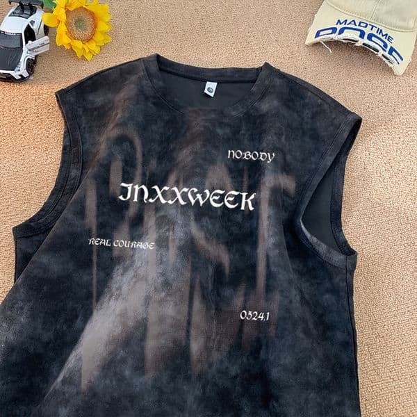 Summer New Simple Niche Insstyle Designer T-shirt Men's Vest Top Designer Polo Hoodie American Trendy Retro Fashion Sleeveless Tank Top