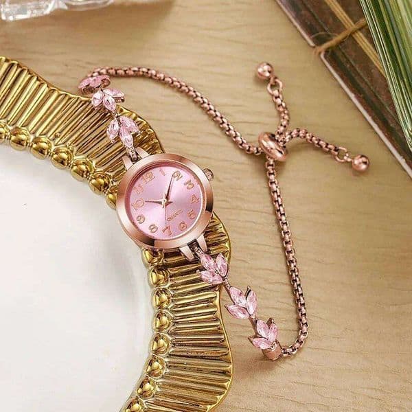 Elegant Arabic Dial Women Quartz Watch Luxury Rhinestone Bracelet Strap Ladies Wristwatches Reloj Mujer Girls ClockWithout Box