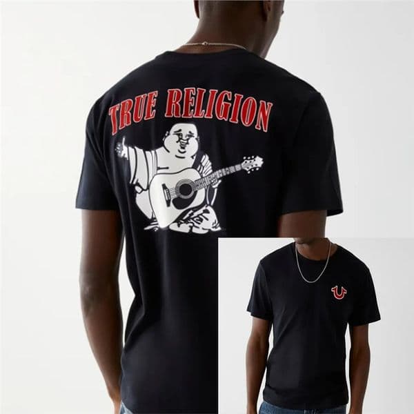 Popular Designer True Mens Clothing Breathable Tee Shirt Slim Homme Short Sleeve Trendy Crew Neck Man Cotton Shirts Pullover Printed Relgions Casual Men T-Shirts Y2K