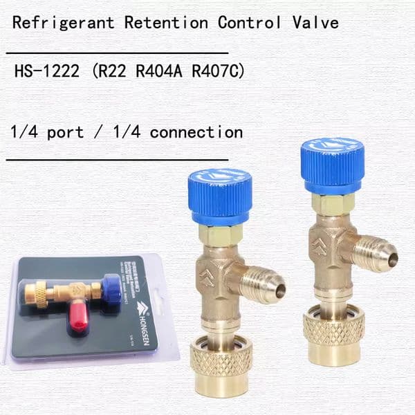 HONGSON HS-1222 Refrigerant Charging Ball Valve for R22/R404A/R407C Air Conditioners