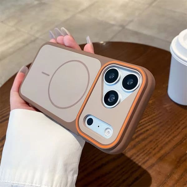 Magnetic Matte Phone Case For iPhone 17 Pro Max Air 16 15 For Magsafe Wireless Charging Ring Camera Full Shockproof Cover Capas