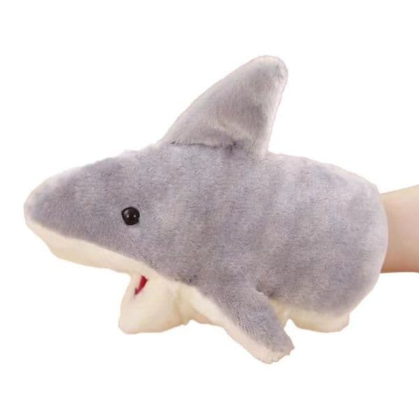Cute Shark Hand Puppet Plush Toy Movable Mouth Stuffed Doll Glove
