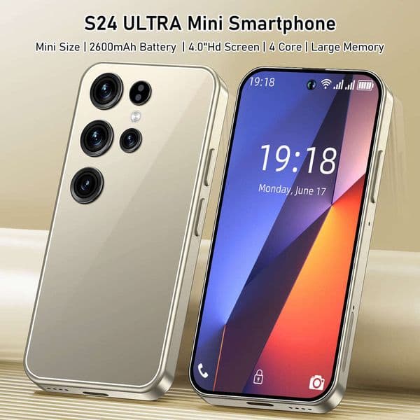 New cross-border mobile phone S24 Ultra mini smartphone 4.5inch with center-perforated full screen 3+64