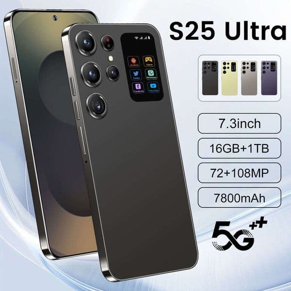 Cross-border mobile phone S25 Ultra 7.3inch with a large perforated screen, Android 8.13+16, supports dropshipping