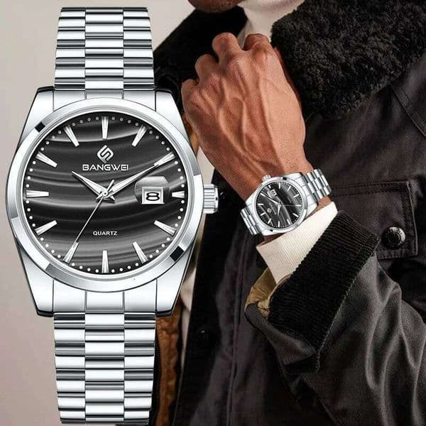LIGE BANGWEI Quartz Man Watch Luxury Simple Dial Business Casual Classic Clock Waterproof Luminous Auto Date Watches for Men New