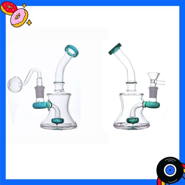 Wholesale Mini colorful Glass Oil burner Bongs Bubbler Hookahs Smoking Glass Water Pipes Beaker Water Bongs Matrix Perc with 14mm smoking tobacco bowl