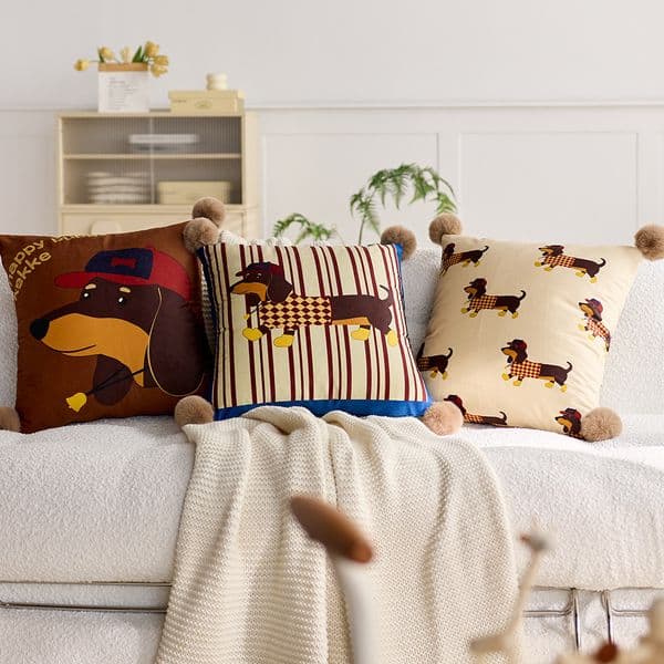 Living room sofa throw pillows, lumbar pillows with cores, cartoon-themed, versatile bedroom headboard cushions, and backrest pads. 6YXS01