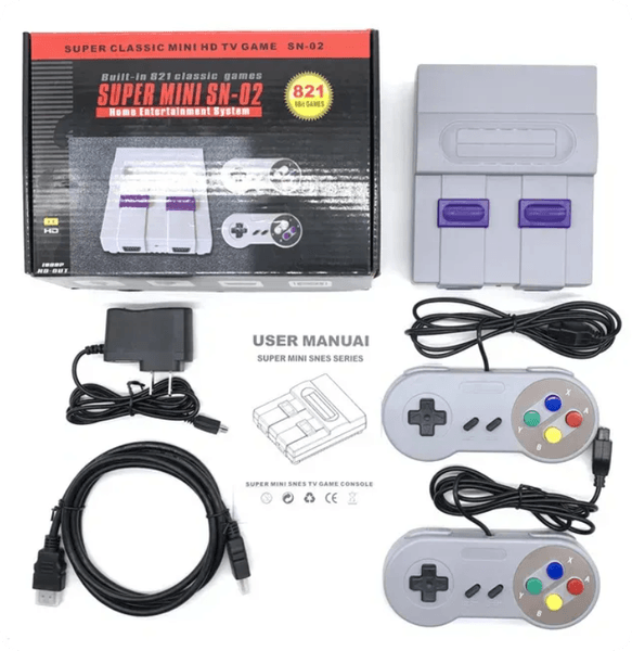 821 HDTV video game console - compatible with retro 8-bit built-in classic NES games dual game board boys game gifts