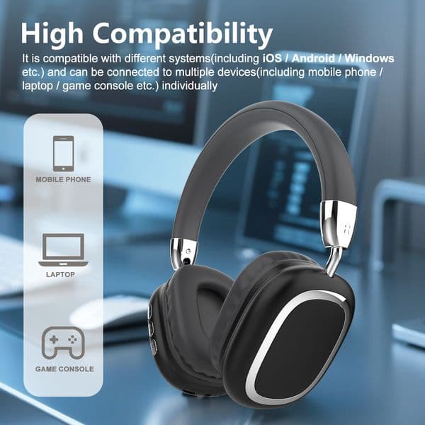 Head phone max B35 Over Ear Bluetooth Headphones Stereo Music Type Wireless Universal for Mobile Games Headset ear buds