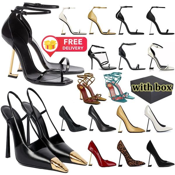 free shipping designer heels high women luxury stylish Dress Shoes patent leather womens popular sandals open Pointed toe red bottom shoes size35-42