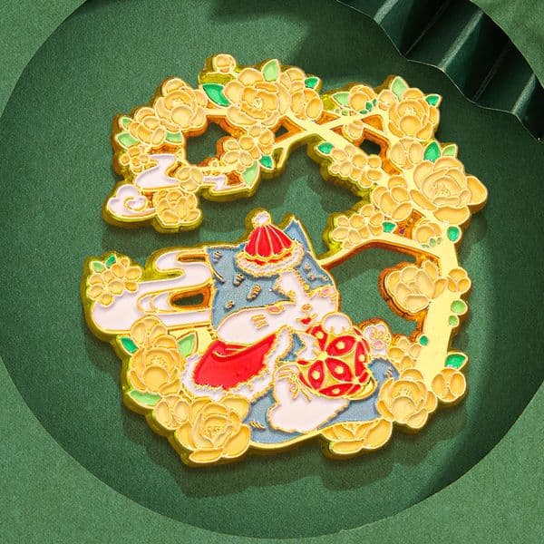 Bestseller Royal Cat High-Value Magnets, Cultural and Creative Forbidden City Cute Chinese Style Travel Souvenir Gifts, Metal Refrigerator Magnets ddmytues