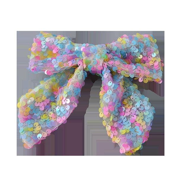 European and American style mixed-color sequin children's bow clips, girls' spring hairpins, DIY hair accessories, original design ddmyshoesvip