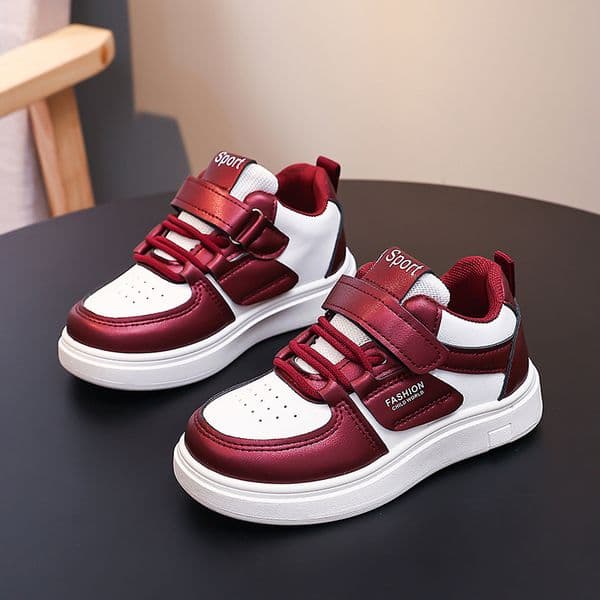 Trendy Black White Kids Sneakers Non-Slip Soft Sole Breathable Upper Easy On/Off Casual Street Style Shoes for Teens School Uniform Shoes Free Shipping