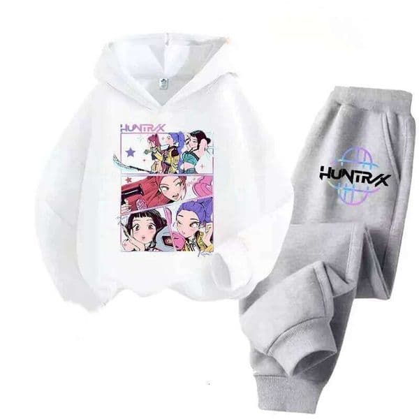 Kpop Cartoon Hoodie Sportswear Cute Character Printed Casual Children's Set Boys and Girls Daily Wear Kids Clothe S260318