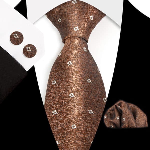 In Stock Tie Pocket Square Cufflinks Set Professional Casual 8.5cm Wide Formal Business Trendy