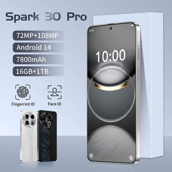 Cross-Border Mobile Spark 30 Pro Android 7.3Inch Middle-Hole Screen 2+16G