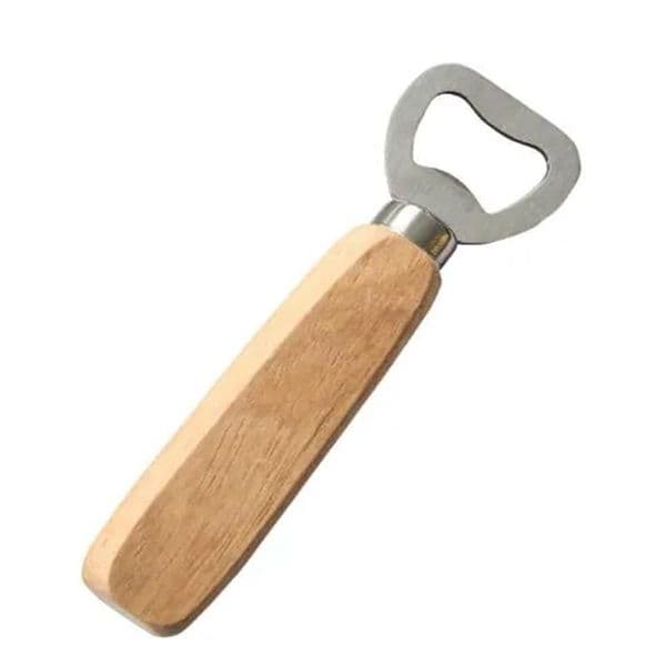 Portable Bartender Bottle Opener Wood Handle Handheld Stainless Steel Wine Beer Soda Glass Cap Bottles Openers Home Kitchen Bar Tools