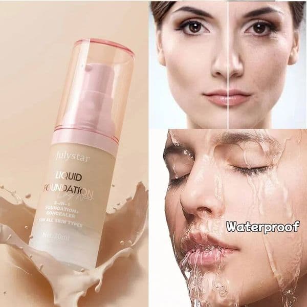 Bestseller High Coverage Liquid Foundation Oil Control Face Brighten Natural Concealer Waterproof BB Cream Makeup Korean Base Cosmetics Ddmyhappy