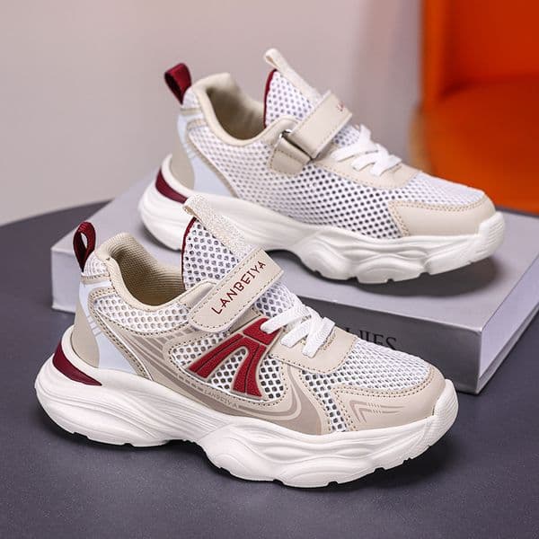Free Shipping Kids Retro Chunky Sneakers Dad Shoes Breathable Mesh Strap Closure Fashion Casual Shoes Non-Slip Lightweight Kids Walking Shoes for Boys Girls