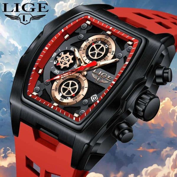 FOXBOX New Military Men's Quartz Fashion Sports Chronograph Waterproof Men Watches Casual Man Wristwatch Business Clock