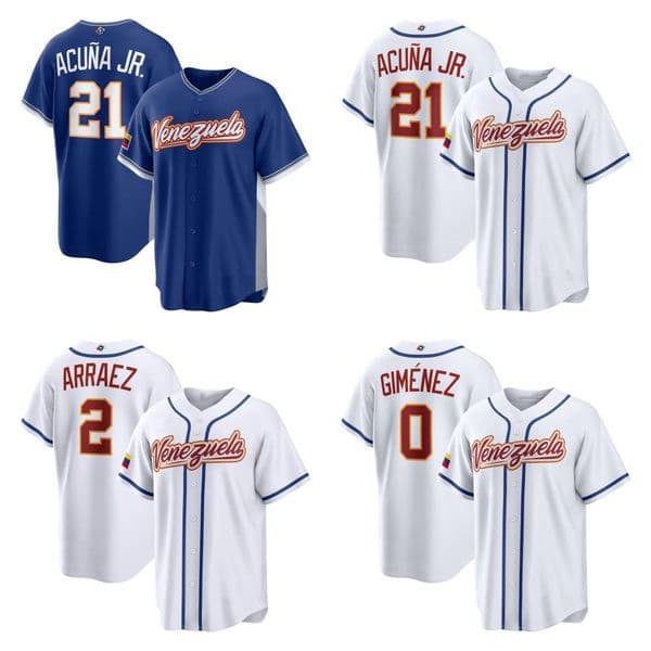 Ronald Acuna Jr Venezuela 2026 World Baseball Classic Jersey WBC Jose Altuve Miguel Cabrera Luis Arraez Willson Contreras Jackson Chourio Andres Gimenez Men 11