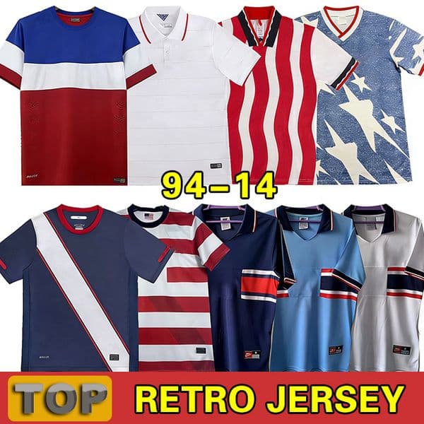 1994 1995 2013 2014 USAAway Shirt retro soccer jerseys Wegerle Lalas Ramos Balboa United States 94 95 13 14 classic football shirts