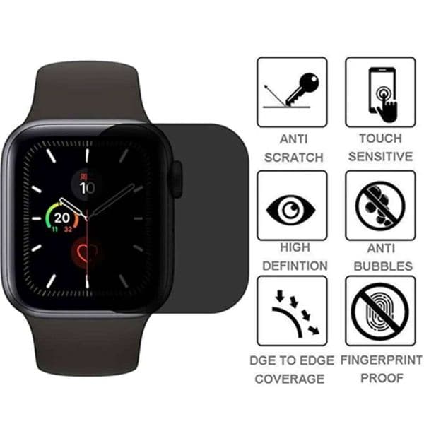 Privacy Screen Protector Apple Watch 41mm 40mm 44mm 45mm Anti Spy Glare Peeping Soft Film for iWatch Series 9 8 7 SE 6 5 4