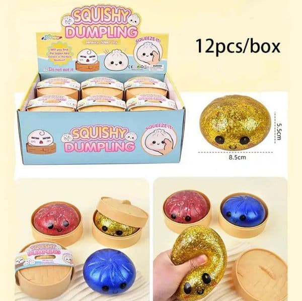 New Stress Relieving Steamed Bun Kneading Toy Soft Rubber Venting Baozi Stress Relieving Toy Wholesale