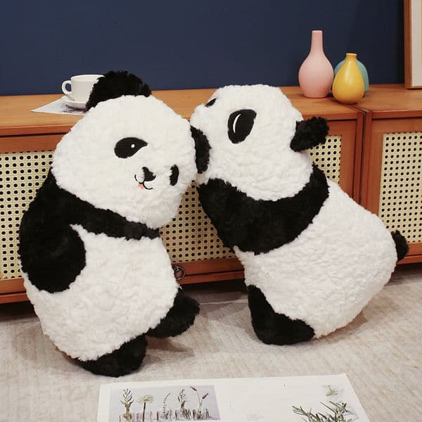 Cross-border exclusive panda pillow cartoon plush toy home decoration lumbar support cushion wholesale single compressed