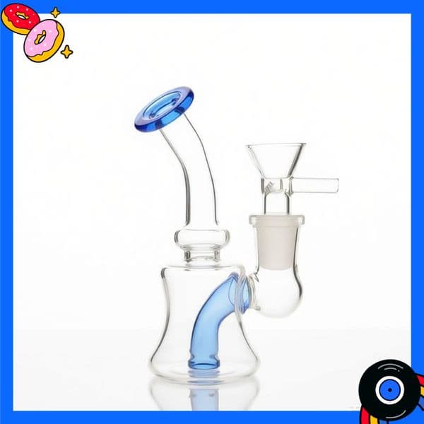 Travel Mini Glass tobacco Bongs 14mm Female Thick Glass Water oil burner Pipes with smoking oil banger or tobacco bowl