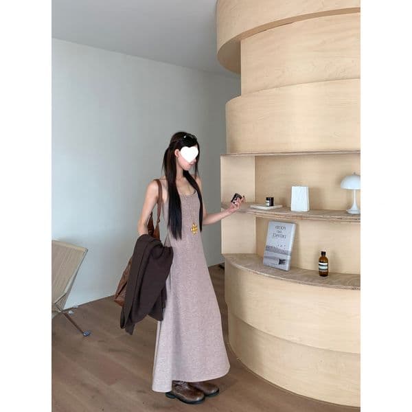 Red Celebrity Style Spaghetti Strap Dress For Women Autumn New French Style Long Dress Important Designer Dress Occasion Elegant Dress