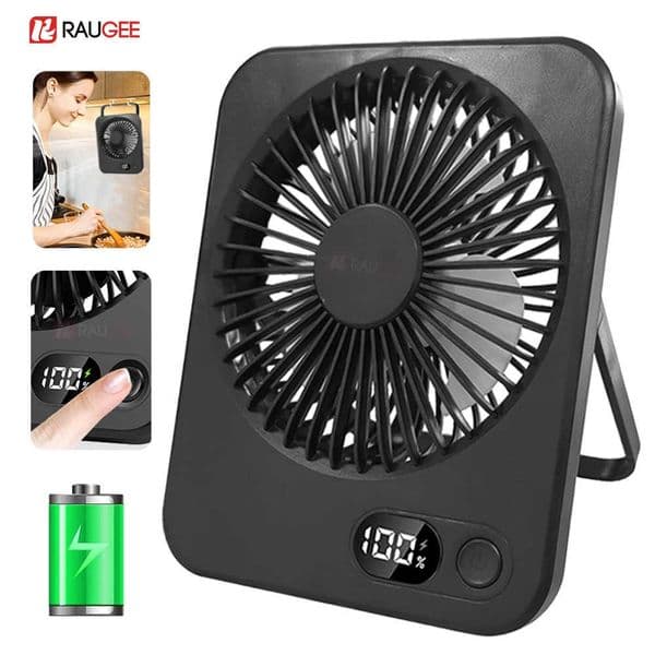 Desk Fan Portable Mini Fan Foldable Table Fan With 5 Gear USB Rechargerable Wall Fan Student Desktop Hang Fan For Office Home H260321