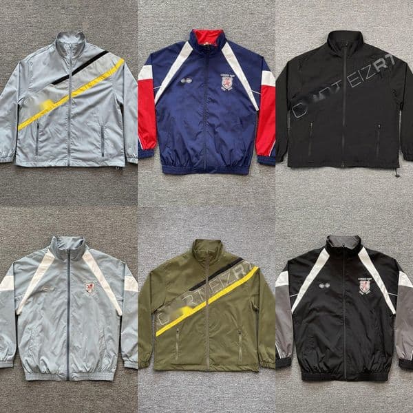 Devil's Island windbreaker jackets Alcatraz tracksuits patchwork stand-up collar trench coat reflective lettering jacket casual Hip Hop Sweatshirt pants sets