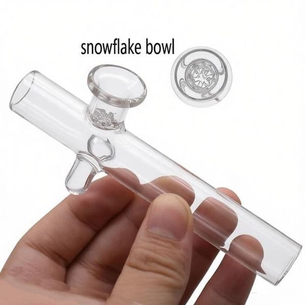 Wholesale OEM/ODM Custom Thick heady Mini 10cm Long Glass Hand Pipes - Verified Tobacco Pipes for smoking with snowflake Screen bowl