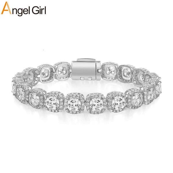 New 9mm tennis bracelet with Cuban clasp heavy-duty design popular Luxury Jewelry factory wholesale