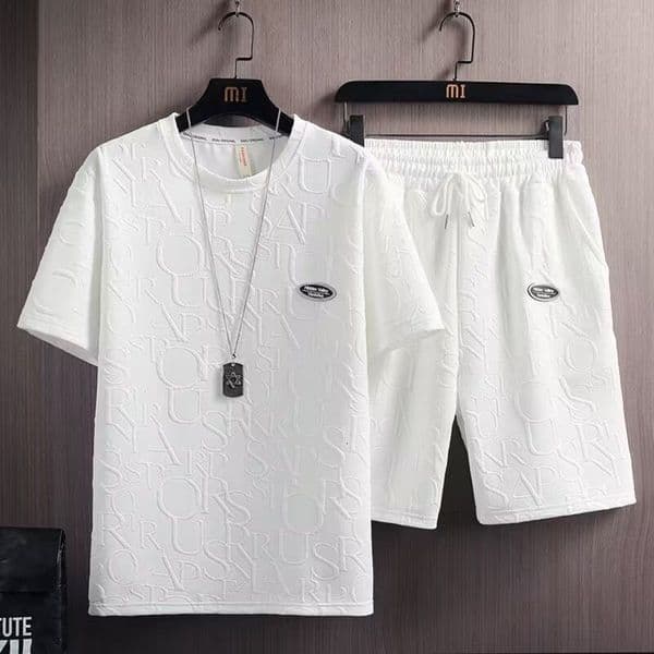 Source Manufacturer Casual Sports Set For Men Summer Polo Thin Designer T-shirt Large Size Loose Casual Short Sleeve T-shirt And Designer Hoodie Shorts Two-piece