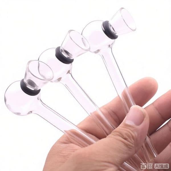 Protable Clear Double use 10cm mini Glass oil burner pipe thick heady glass hand tobacco pipes for smoking with glass bowl