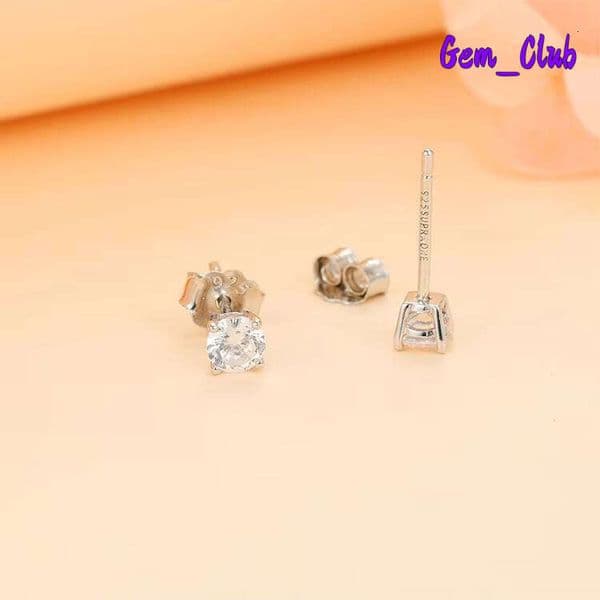 Kirin Luxury Anti Tarnish Cubic Zirconia Stud Earrings Hypoallergenic Real 925 Silver Logo For Anniversary Or Gift