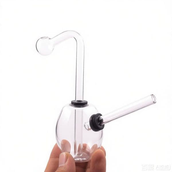 Wholesale egg shape Mini Glass Bong Oil Burner Bubbler Smoking Small Water Pipe Diffuser Perc Shisha Filter hookah with replace glass oil bowl