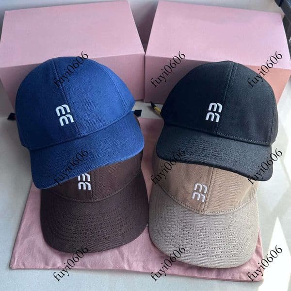 Men Women Ball Cap With Letter Embroidery Designer Caps Drawstring Adjustable Black Brown Blue Sunbonnet Hat For Sunshade