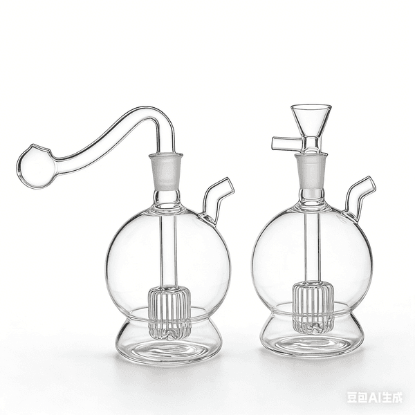Creative Mini Glass oil burner Bottle Hookah Set - Portable Transparent Water Pipe with Flexible Hose and 10mm male smoking oil banger bowl
