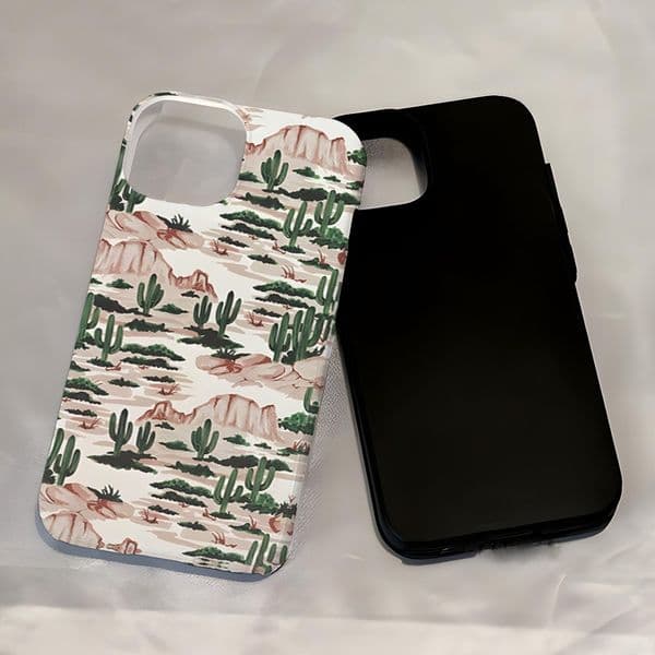 Elegant Cactus Print Smartphone Protection Shell Compatible with Latest iPhone Series 17 16 Pro Max