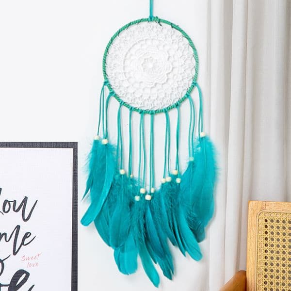 Wall Hanging Woven Tapestry Dream Catcher Boho Home Decor Feather Vintage Wind Chime Hanging Ornament Dreamcatcher