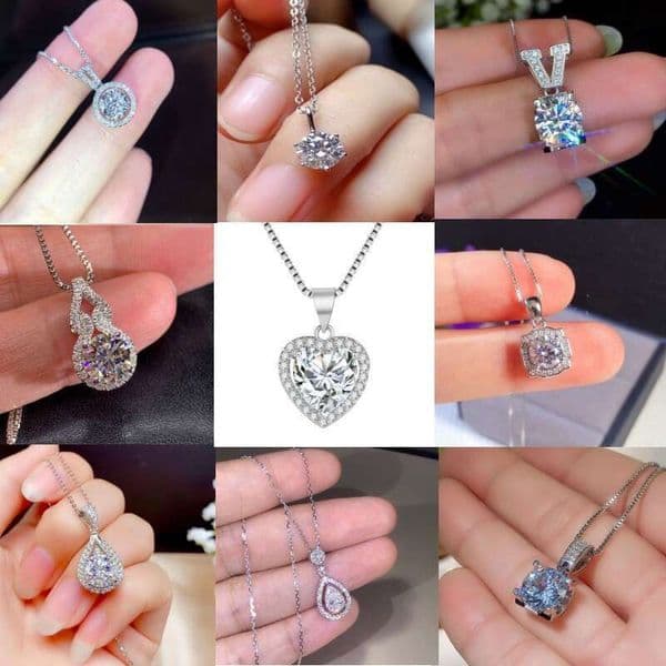 Heart Jewelry luxury necklace designer for women Lab Grown diamond chain gemstone pendants