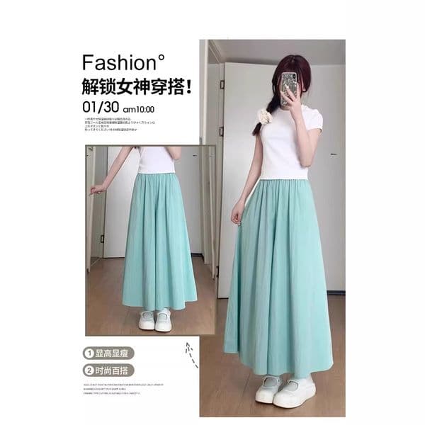 Yamamoto Skirt Pants Women Designer Pants Summer Thin New High Waist Casual Half Skirt Small Size Draped Ice Silk Wide Leg Pants