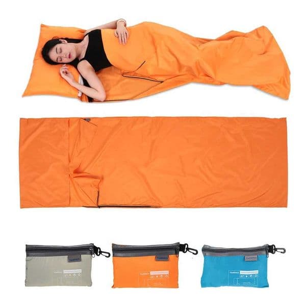 TOMSHOO 70210CM Outdoor Travel Camping Hiking Polyester Pongee Healthy Sleeping Bag Liner with Pillowcase Business Trip Hotel H260323