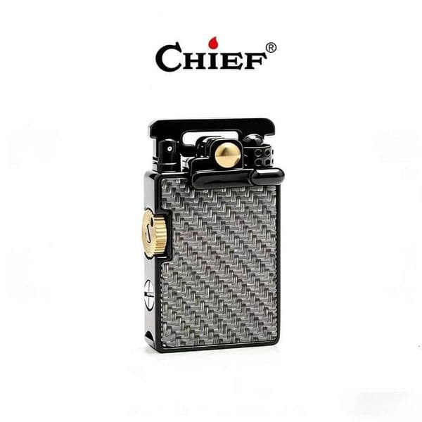 CHIEF Kerosen Lighter Rocker Kerosine Lichter Zeldzaam Winddicht Lederen Rookaansteker Creatief Gepersonaliseerd Cadeau