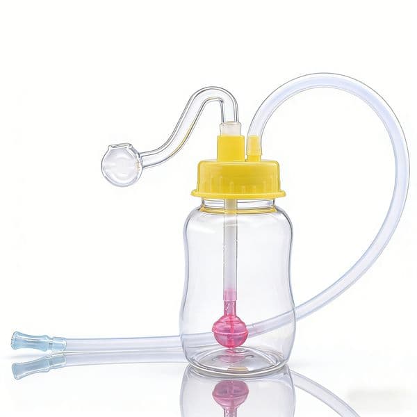 Wholesale colorful mini plastic water oil burner pipe Smoking Water bong bottle Pipes with glass Oil Bowls and flexible silicone hose straw