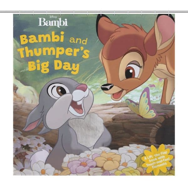 Thumper Bambi Rabbit Shower Curtain Disney Cartoon Movie Bath Curtains Cute Animal Bathroom Home Decoration Accessories Waterproof Partition Curtains