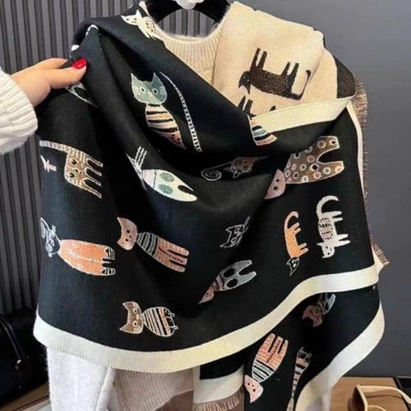 Designer Imitation Cashmere Scarf Korean-style Fashionable Shawl Wide Range Uses Excellent Warmth Retention Outdoor Warmth Preservation Fashionable Matching